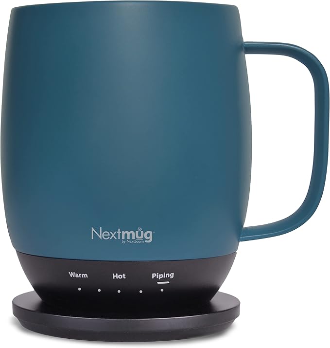 Nextmug - Temperature-Controlled, Self-Heating Coffee Mug (Slate Blue - 415 mL)