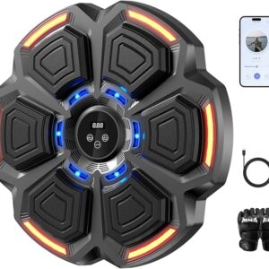 LOLBOX Music Boxing Machine for Adults and Kids,Bluetooth Music Punching Machine with Gloves,Wall Target Punching Workout for Men Women,Reflex Training Suitable for Home,Office,Gym