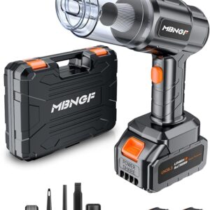 MBNGF Car Vacuum Portable Cordless, 50000PA High Power Suction & Blower, Cordless Handheld Vacuum Cleaner for Car, Home, Office, Pet(Charcoal Black)