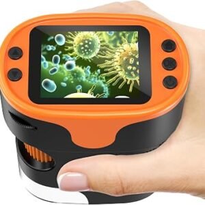 Kids Microscope,1000X HD Digital Handheld Mini Microscope 2.4" IPS Screen