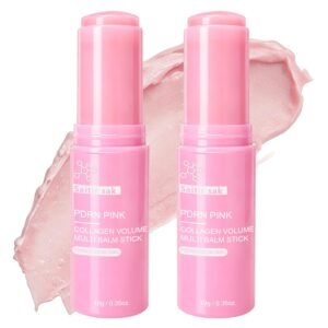 PDRN Eye Balm Stick 2 Pack, Collagen Multi Balm with Pink B12, Hydrating Under Eye Care for Face, Neck & Smile Lines, 0.32 Oz Each