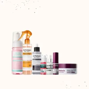 Calcium Daily Skincare Set, Facial Care Kit with Cleanser, Serums, Calcium Multi Balm Stick & Eye Patches, Hydrating Moisturizing Routine for Soft, Smooth-Looking Skin.