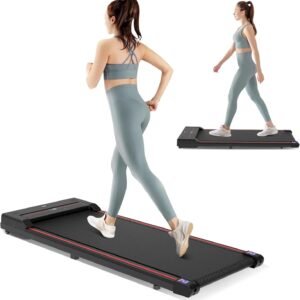 3 in 1 Walking Pad Treadmill with Incline & Handle Bar, Under Desk Treadmill for Home Office, 3.5HP Portable Walking Pad, 0.6-7.6 MPH, 220 LBS Capacity, Compact Running Machine